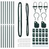 vidaXL Πό posts φράχτη 7 pcs Πράσινο Ø32mm 150 εκ