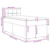 vidaXL Κρεβάτι Boxspring με Στρώμα Μαύρο 90x190 εκ. Βελούδινο