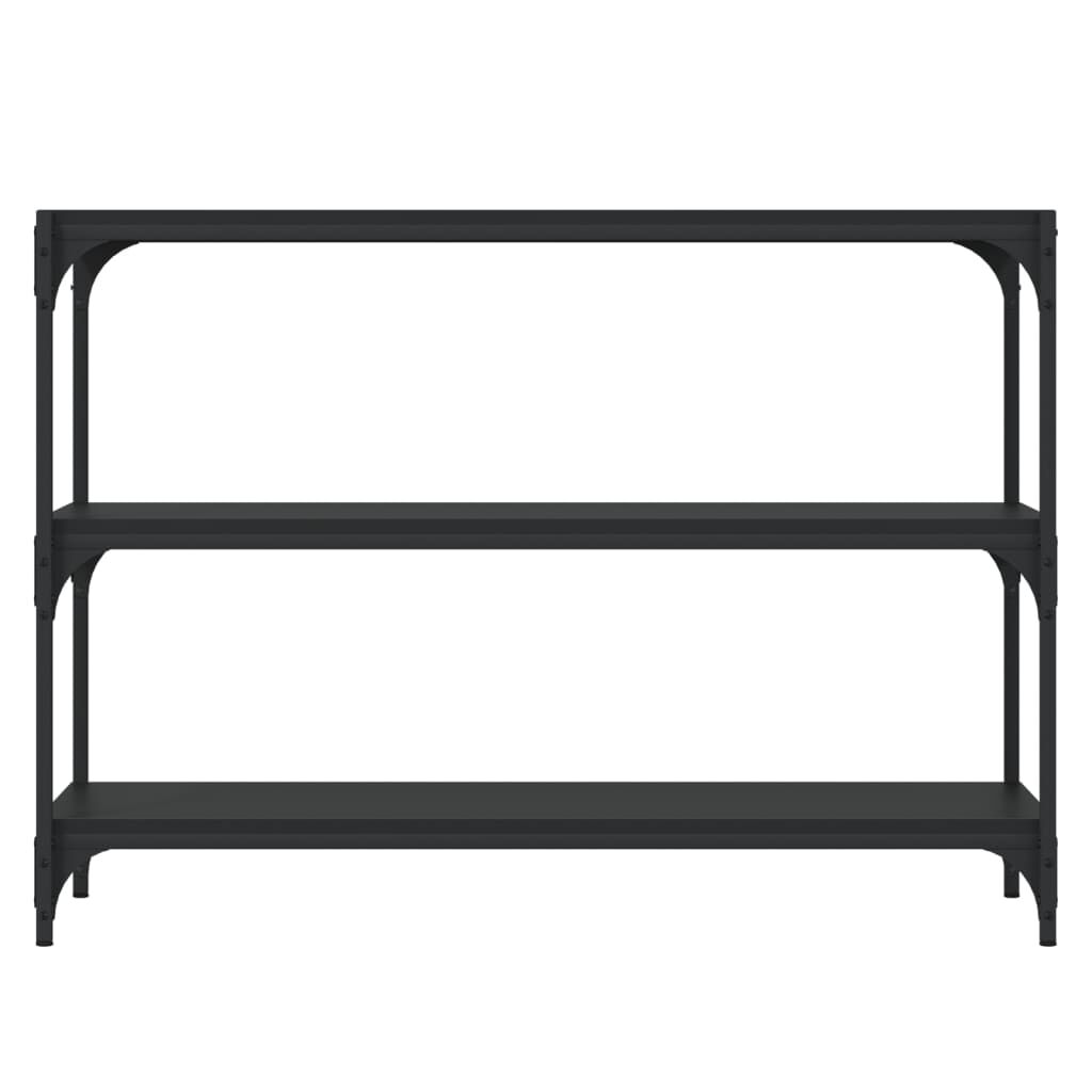 vidaXL Βιβλιοθήκη Μαύρη 100x33x70,5 εκ. Επεξεργασμένο Ξύλο & Ατσάλι