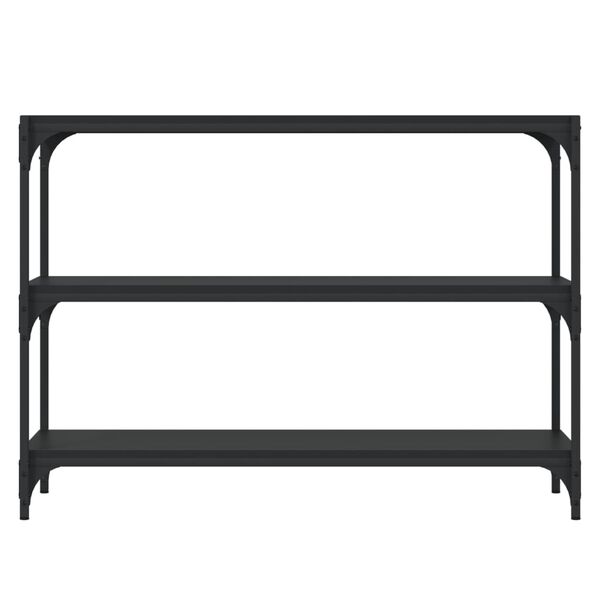 vidaXL Βιβλιοθήκη Μαύρη 100x33x70,5 εκ. Επεξεργασμένο Ξύλο & Ατσάλι
