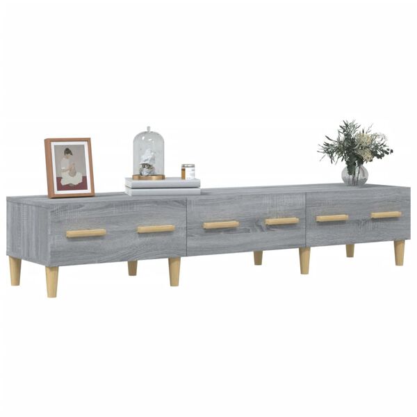 vidaXL Έπιπλο Τηλεόρασης Γκρι Sonoma 150x34,5x30εκ. Επεξεργασμένο Ξύλο