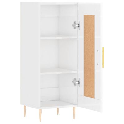 vidaXL Ντουλάπι Γυαλιστερό Λευκό 34,5x34x90 εκ. Επεξεργασμένο Ξύλο
