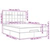vidaXL Οθωμανικό κρεβάτι με στρώμα & LEDs Taupe 140x200 cm Ύφασμα