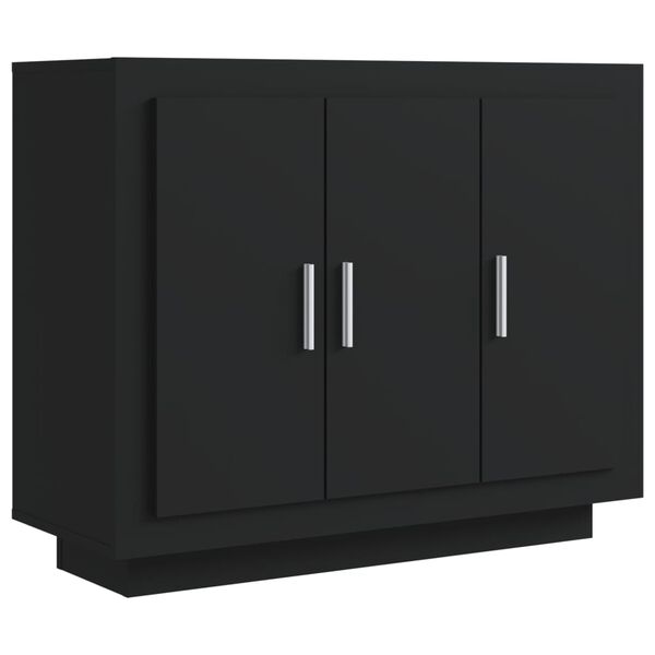 vidaXL Συρταριέρα Μαύρη 92x35x75 εκ. από Επεξεργασμένο Ξύλο