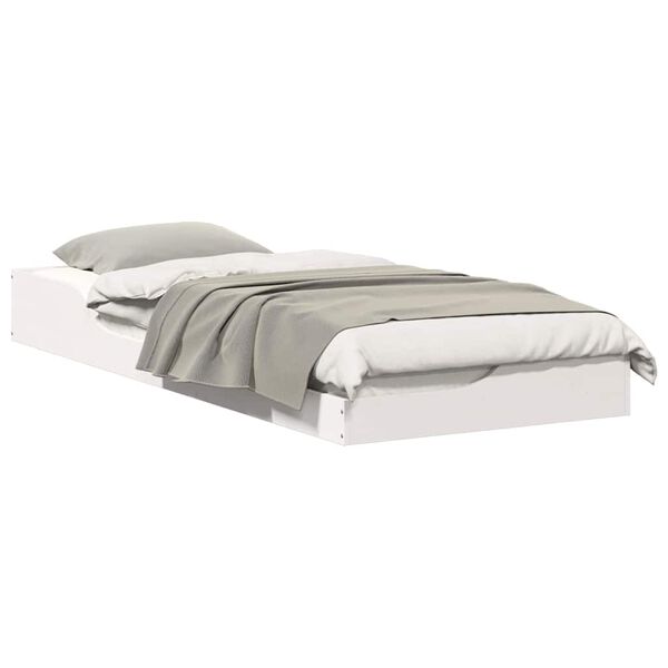 vidaXL Σκελετός Κρεβατιού Λευκό 80 x 220 cm Στερεά ξυλεία πεύκου