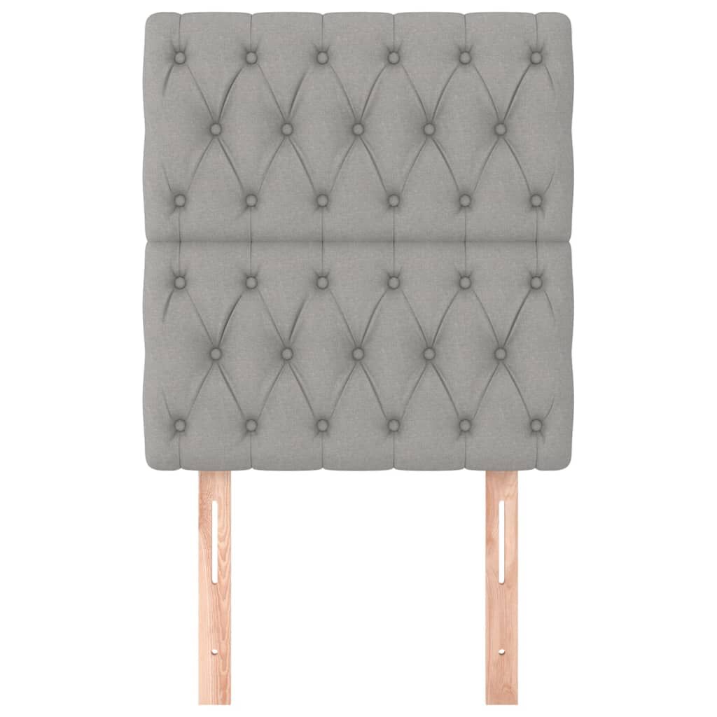 vidaXL Κεφαλάρια Κρεβατιού 2 τεμ. Αν. Γκρι 80x7x78/88 εκ. Υφασμάτινο