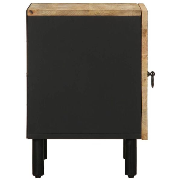 vidaXL Ντουλάπια κρεβατιού 2 τεμάχια Μαύρο 40x33,5x46 cm