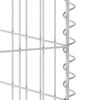 vidaXL Συρματοκιβώτιο Τοίχος για Κάδους 254x100x110 εκ Γαλβαν. Χάλυβας