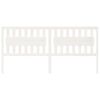vidaXL Κεφαλάρι κρεβατιού Λευκό 205,5x4x100 εκ. από Μασίφ Ξύλο Πεύκου