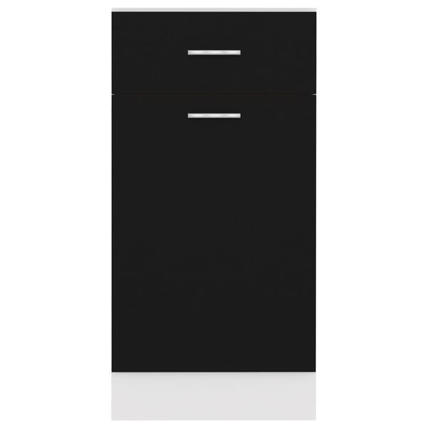 vidaXL Ντουλάπι με Συρτάρια "Lyon" Μαύρο 40x46x81,5 εκ. από Τεχνητό Ξύλο