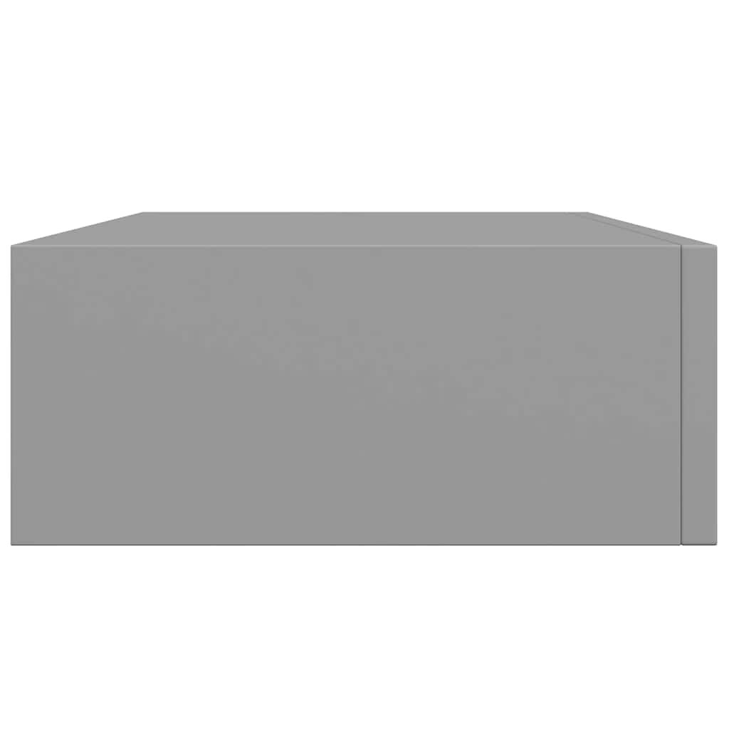 vidaXL Ράφι Επιτοίχιο με Συρτάρι Γκρι 40 x 23,5 x 10 εκ. από MDF