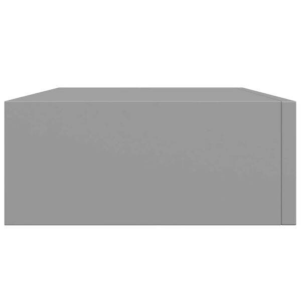 vidaXL Ράφι Επιτοίχιο με Συρτάρι Γκρι 40 x 23,5 x 10 εκ. από MDF