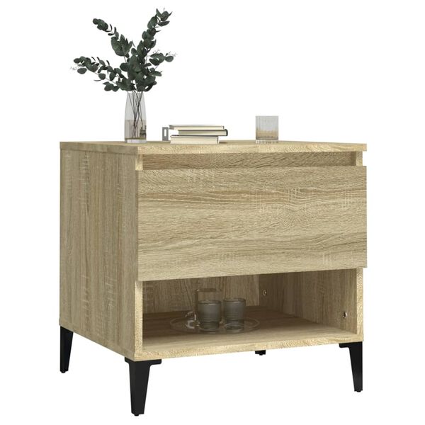 vidaXL Βοηθητικό Τραπέζι Sonoma Δρυς 50x46x50 εκ. Επεξεργασμένο Ξύλο