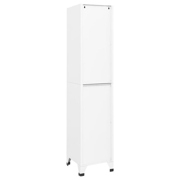 vidaXL Φοριαμός Λευκός 38 x 40 x 180 εκ. Ατσάλινος