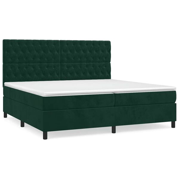 vidaXL &Kappa;&rho;&epsilon;&beta;ά&tau;&iota; Boxspring &mu;&epsilon; &Sigma;&tau;&rho;ώ&mu;&alpha; &Sigma;&kappa;&omicron;ύ&rho;&omicron; &Pi;&rho;ά&sigma;&iota;&nu;&omicron; 200x200&epsilon;&kappa;. &Beta;&epsilon;&lambda;&omicron;ύ&delta;&iota;&nu;&omicron;