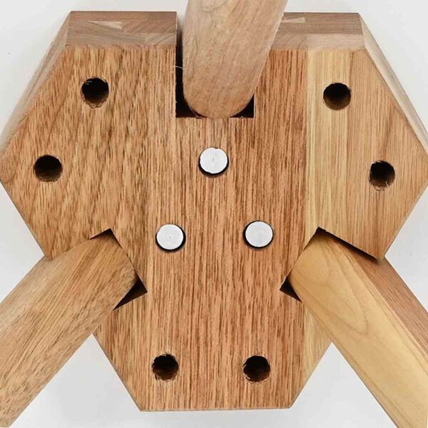 vidaXL Τραπεζάκι σαλονιού Καφέ 50 x 50 x 46 εκ Μασίφ ξύλο καρυδιάς