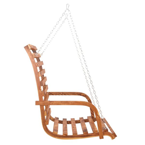 vidaXL Κούνια Παγκάκι 126x63x92 εκ Μασίφ Λυγισμένο Ξύλο Φινίρισμα Teak