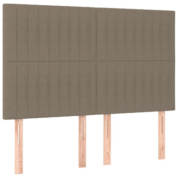 vidaXL Σκελετός Κρεβατιού Χωρίς Στρώμα Taupe 140x200 εκ. Υφασμάτινο