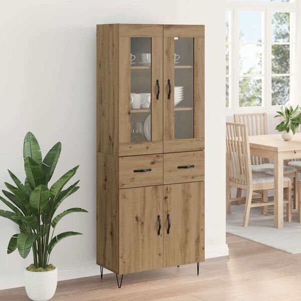 vidaXL Highboard Artisan Oak 69,5 x 34 x 90 &epsilon;&kappa;. &Epsilon;&pi;&epsilon;&xi;&epsilon;&rho;&gamma;&alpha;&sigma;&mu;έ&nu;&omicron; &xi;ύ&lambda;&omicron;