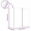 vidaXL Καμπίνα Μπανιέρας Ριγέ 120 x 68 x 130 εκ. από Ψημένο Γυαλί
