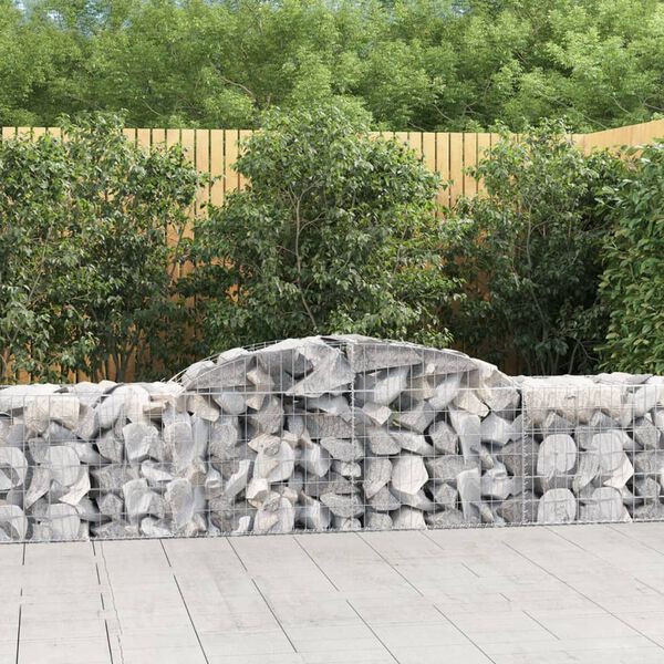 vidaXL Συρματοκιβώτια Τοξωτά 8 τεμ. 300x50x60/80 εκ. Γαλβαν. Ατσάλι