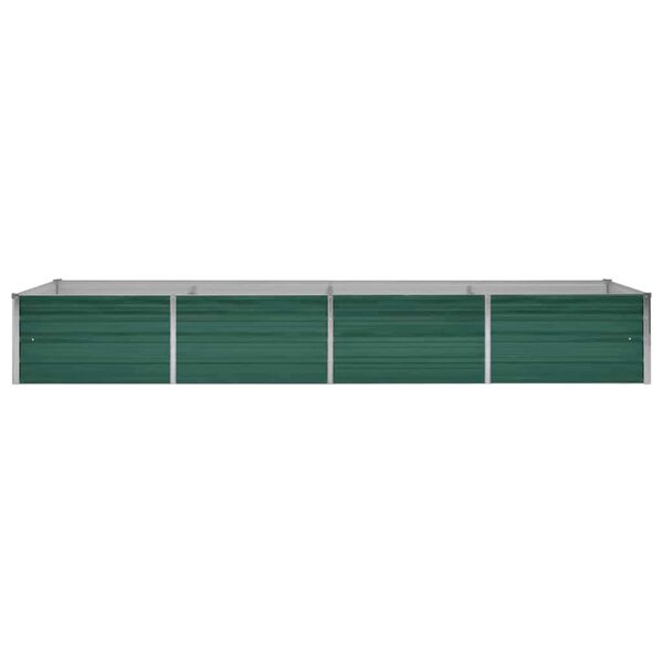 vidaXL Ζαρντινιέρα Υπερυψωμένη Πράσινη 320x80x45 εκ. Γαλβαν. Χάλυβας