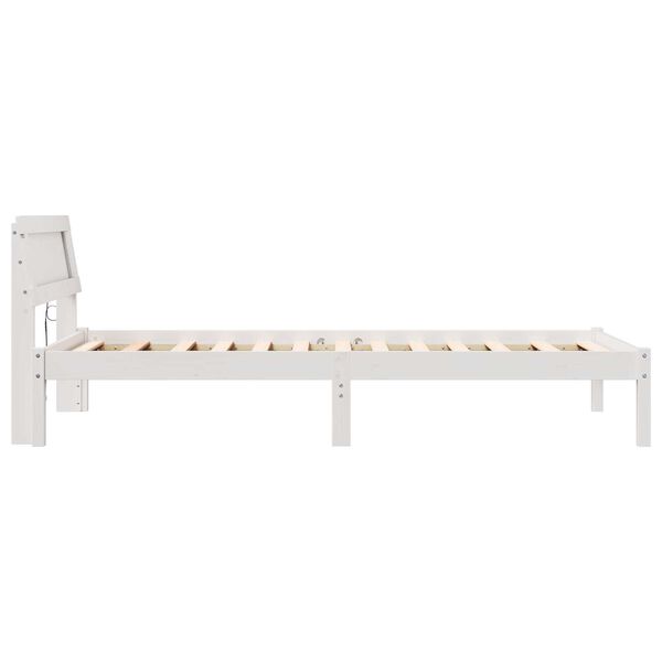 vidaXL Σκελετός Κρεβατιού Λευκό 90 x 190 cm Συμπαγές ξύλο πεύκου