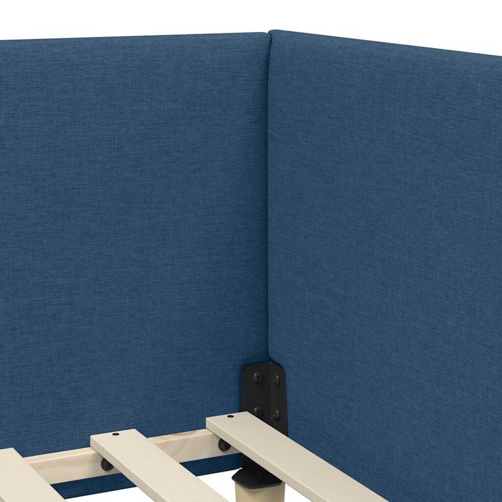 vidaXL Κρεβάτι Γωνίας Άλλο Μπλε 80 x 200 cm Ύφασμα και Έργο ξύλου