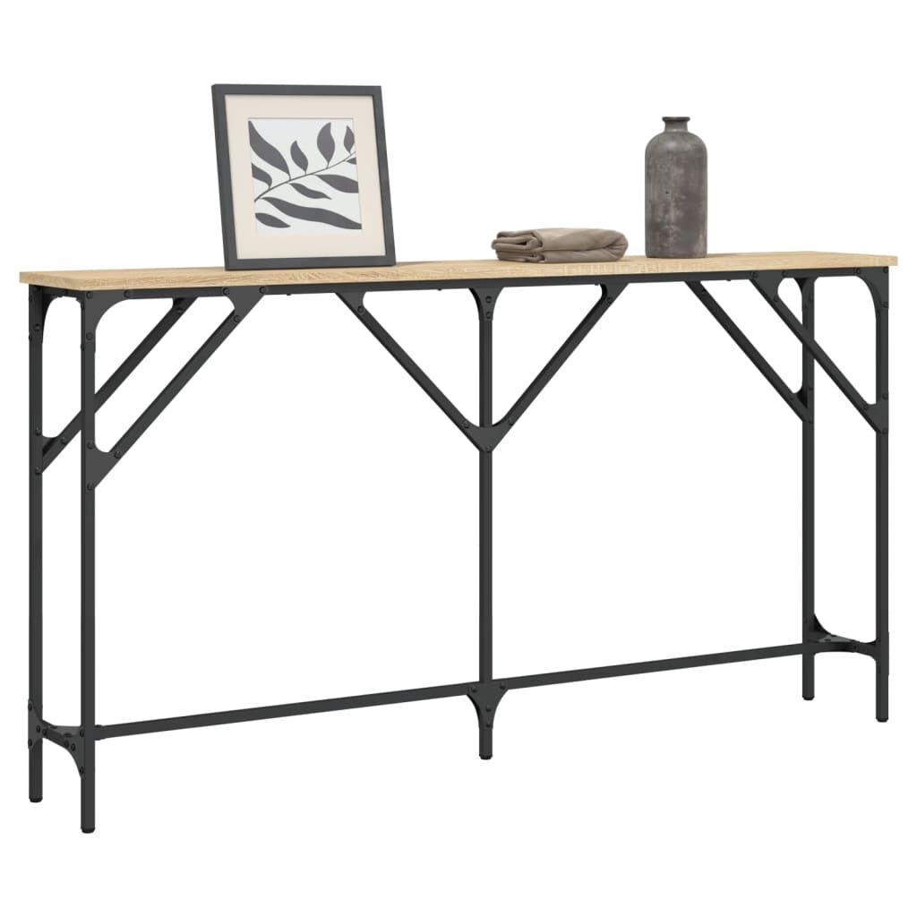 vidaXL Τραπέζι Κονσόλα Sonoma Δρυς 140 x 23 x 75 εκ. από Επεξεργ. Ξύλο