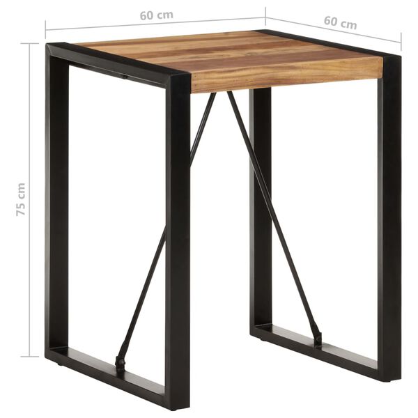 vidaXL Τραπέζι 60 x 60 x 75 εκ. από Μασίφ Ξύλο Ακακίας
