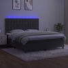 vidaXL &Kappa;&rho;&epsilon;&beta;ά&tau;&iota; Boxspring &mu;&epsilon; &Sigma;&tau;&rho;ώ&mu;&alpha; & LED &Sigma;&kappa;. &Gamma;&kappa;&rho;&iota; 160x200&epsilon;&kappa;. &Beta;&epsilon;&lambda;&omicron;ύ&delta;&iota;&nu;&omicron;
