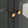 vidaXL Μπουφές Ανθρακί 75 x 35 x 105 εκ. από Ατσάλι και Γυαλί