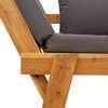 vidaXL Παγκάκι Κήπου 2 Σε 1 Μασίφ Ξύλο Ακακίας με Μαξιλάρια