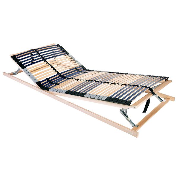 vidaXL Βάση κρεβατιού με λάμες Καφέ 90 x 190 cm Στερεό Ξύλο Μηλιάς