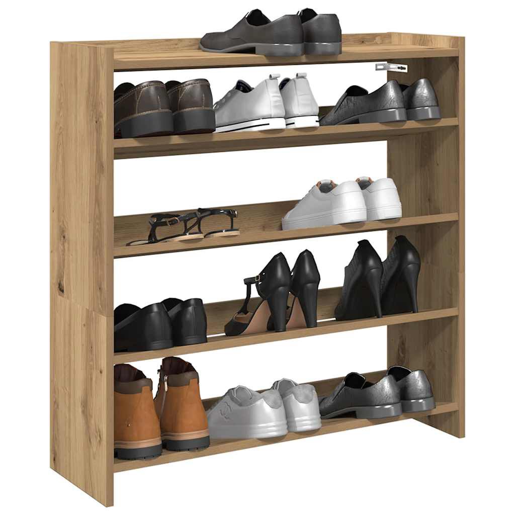 Ράφι παπουτσιών vidaXL Artisan Oak 80x25x81 cm Κατασκευασμένο ξύλο