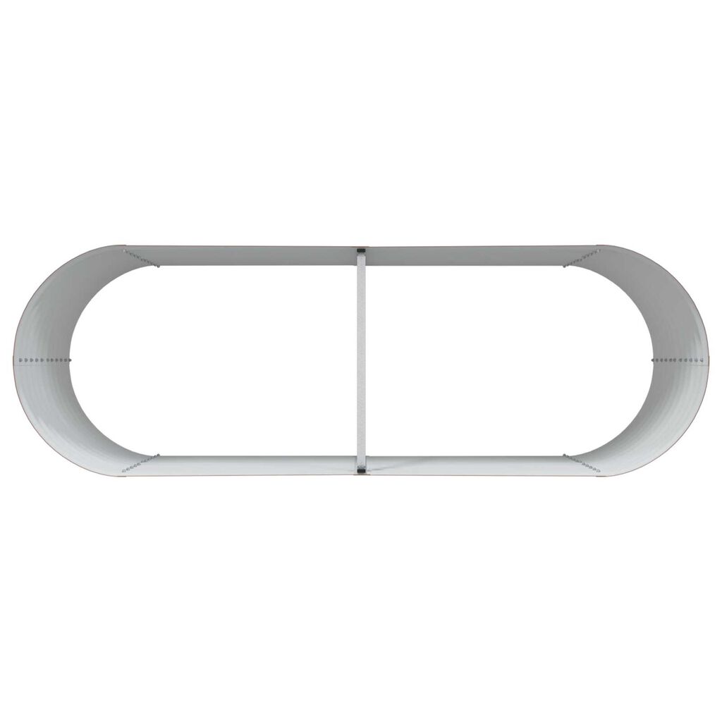 vidaXL Καφέ Υψηλό Κρεβάτι Κήπου - Όψη Ξύλου 240x80x81 εκ. Ατσάλι
