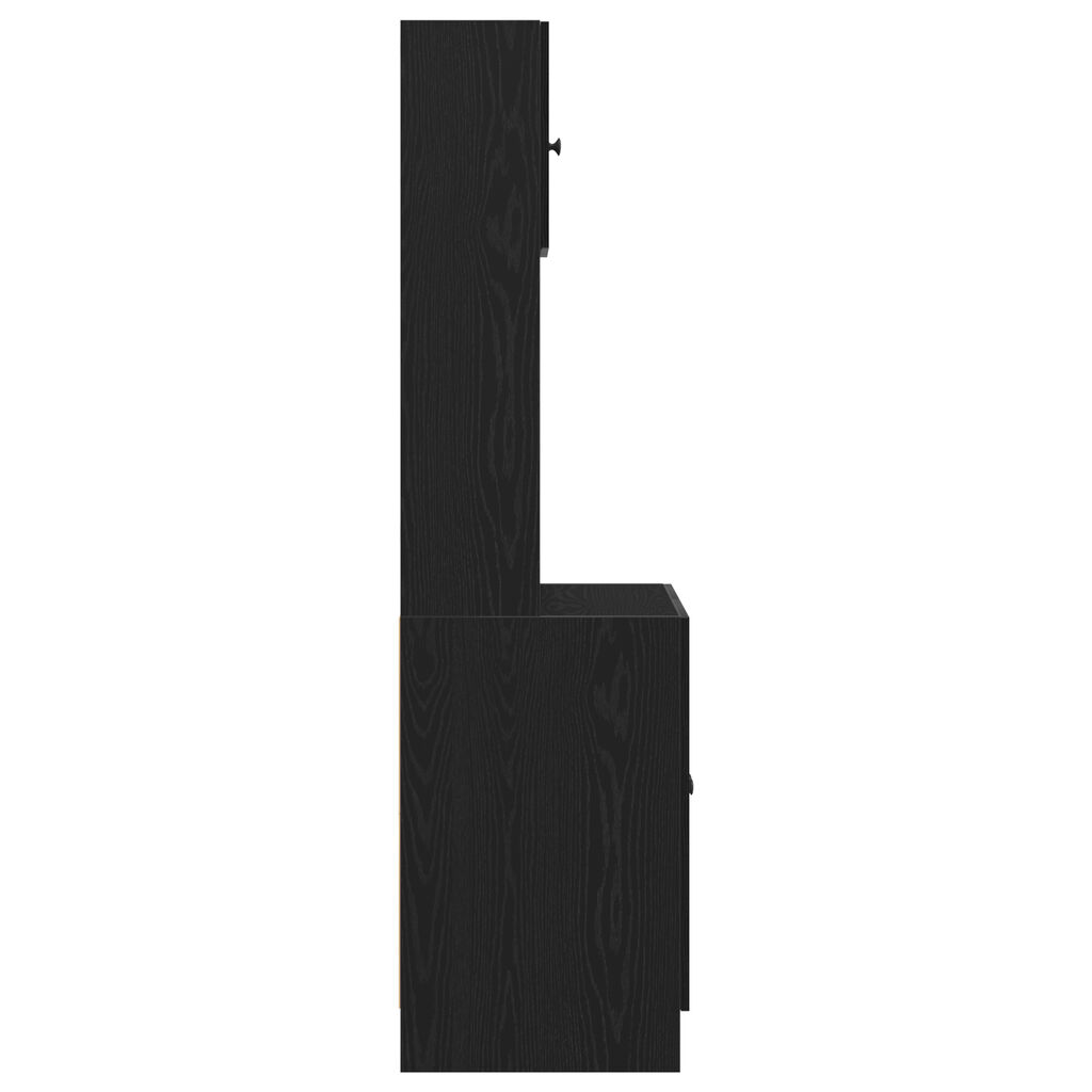 vidaXL Ντουλάπι Κουζίνας Μαύρη Καστανιά 60x50x180 cm Επεξεργασμένο Ξύλο
