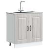 vidaXL Ντουλάπι βάσης νεροχύτη "Kalmar" Γκρι Sonoma 80x46x81,5 cm