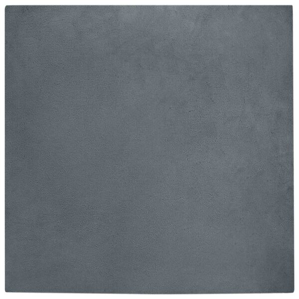 vidaXL Χαλιά Ψεύτικου Κουνελιού Ανθρακί 200 x 200 cm Πολυεστέρας