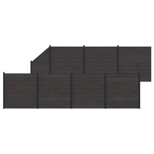 vidaXL &Pi;ά&nu;&epsilon;&lambda; &Phi;&rho;ά&chi;&tau;&eta; 8 pcs WPC &kappa;&alpha;&iota; &Alpha;&lambda;&omicron;&upsilon;&mu;ί&nu;&iota;&omicron; &Mu;&alpha;ύ&rho;&omicron;