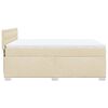 vidaXL Κρεβάτι Boxspring με Στρώμα Κρεμ 160x200 εκ. Υφασμάτινο