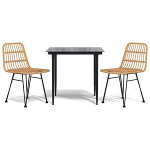 vidaXL &Sigma;&epsilon;&tau; &Tau;&rho;&alpha;&pi;&epsilon;&zeta;&alpha;&rho;ί&alpha;&sigmaf; &Kappa;ή&pi;&omicron;&upsilon; 3 &Tau;&epsilon;&mu;&alpha;&chi;ί&omega;&nu; &alpha;&pi;ό &Sigma;&upsilon;&nu;&theta;&epsilon;&tau;&iota;&kappa;ό &Rho;&alpha;&tau;ά&nu;