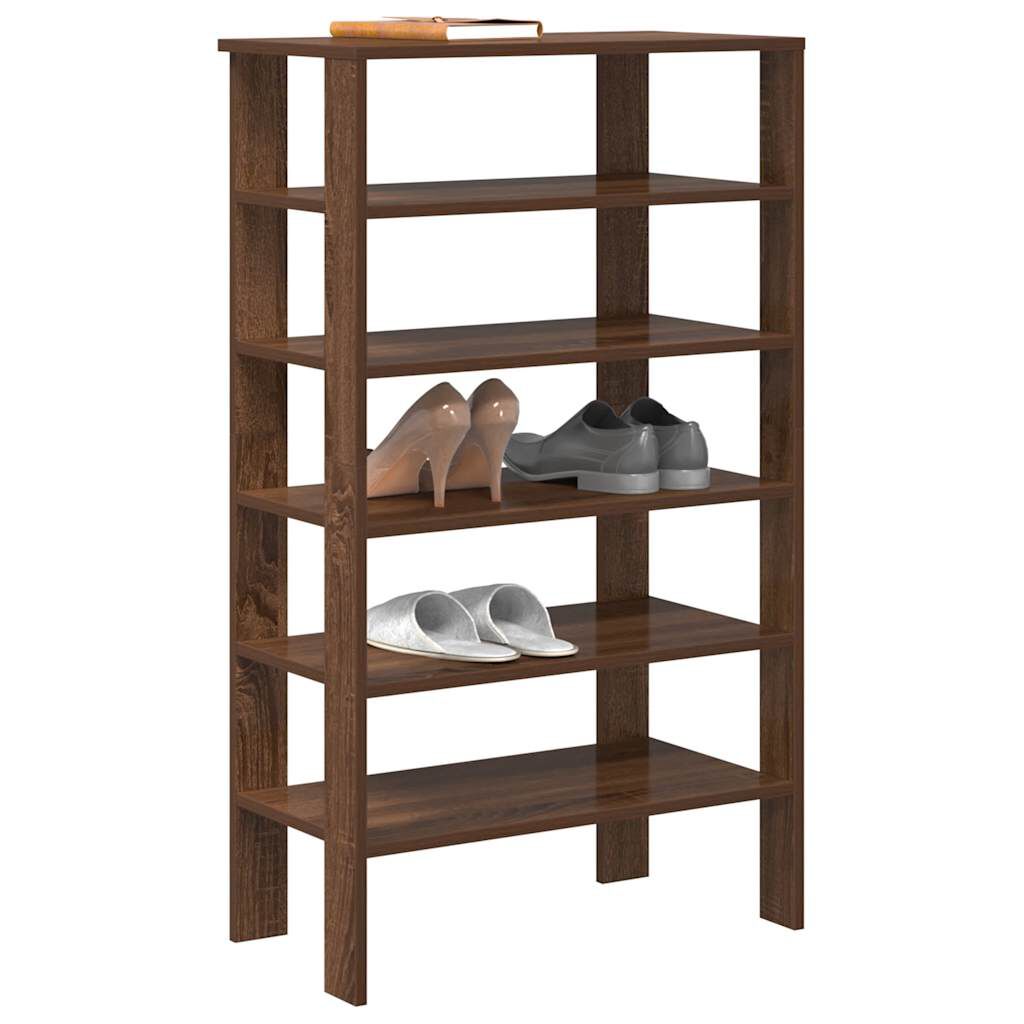 vidaXL Ράφι παπουτσιών καφέ δρυς 61x32x105 cm Κατασκευασμένο ξύλο