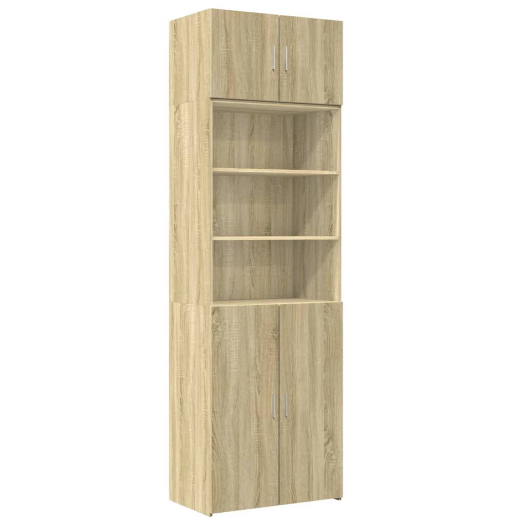 vidaXL Ραφιέρα με Ντουλάπια Sonoma Δρυς 70x42,5x225 εκ. Επεξ. Ξύλο