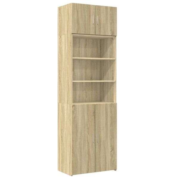 vidaXL Ραφιέρα με Ντουλάπια Sonoma Δρυς 70x42,5x225 εκ. Επεξ. Ξύλο