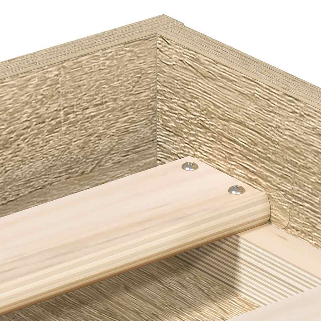 vidaXL Πλαίσιο Κρεβατιού Sonoma Δρυς 150 x 200 εκ. King Size