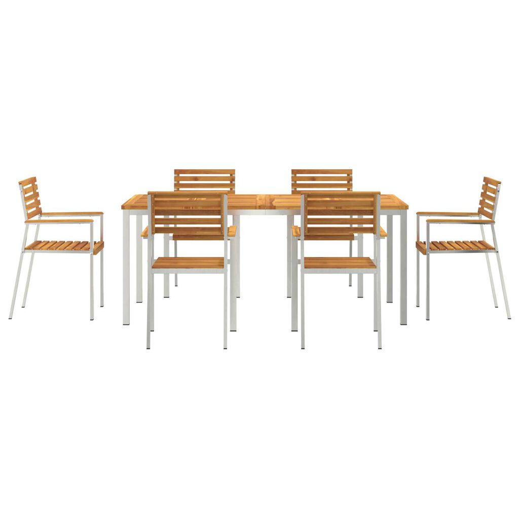 vidaXL Σέτ φαγητού για κήπο 7 pcs