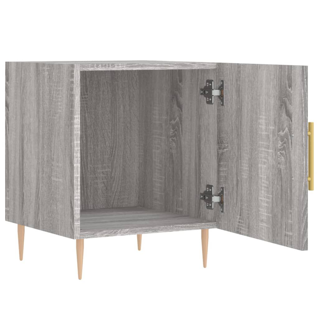 vidaXL Κομοδίνα 2 τεμ. Γκρι Sonoma 40 x 40 x 50 εκ. από Επεξεργ. Ξύλο