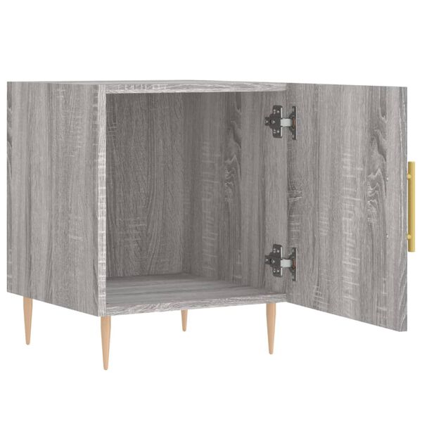 vidaXL Κομοδίνα 2 τεμ. Γκρι Sonoma 40 x 40 x 50 εκ. από Επεξεργ. Ξύλο