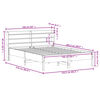 vidaXL Σκελετός Κρεβατιού Χωρίς Στρώμα 150x200 εκ Μασίφ Ξύλο Πεύκου